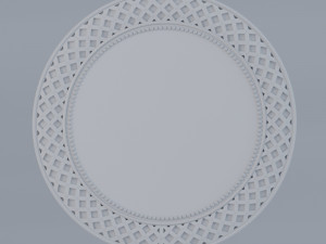 bronze round wall mirror Model 3D