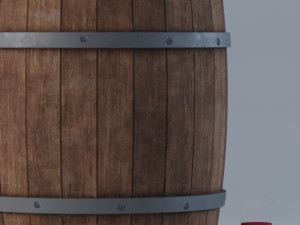 wooden barrel Modèle 3D