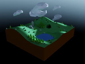 toon terrain set 3D Model