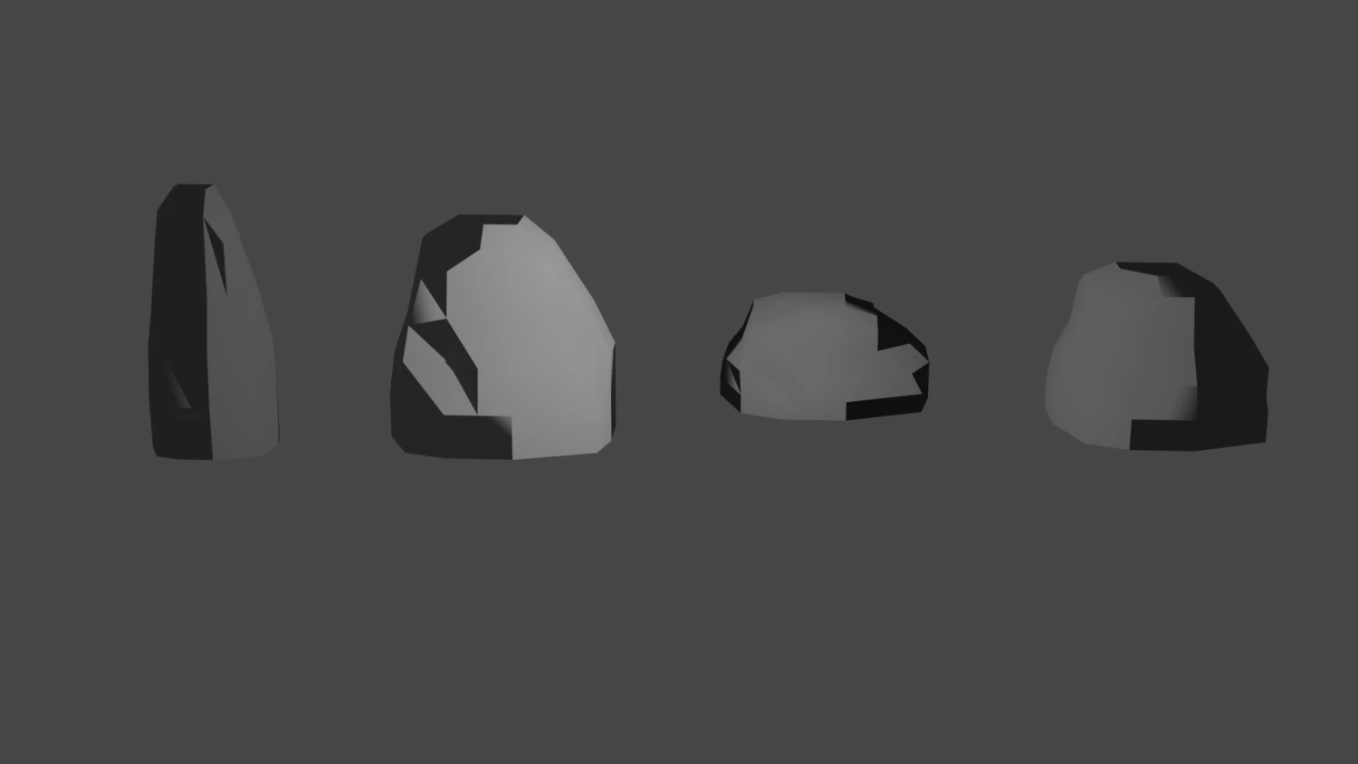 toon rock set 3D Model .c4d .max .obj .3ds .fbx .stl .blend