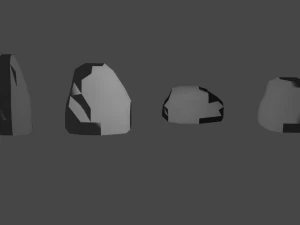 toon rock set 3D Model