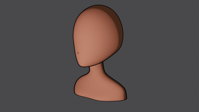 basic anime head Modello 3D .c4d .max .obj .3ds .fbx .stl .blend 