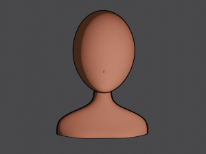 basic anime head includes hair 3D मॉडल
