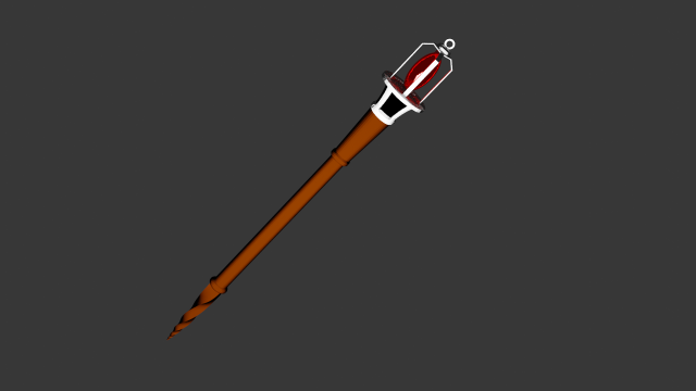 mushoku tensei rudeus wand 3D Модель .c4d .max .obj .3ds .fbx .stl .blend 