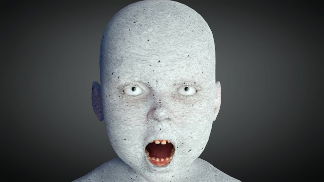 baby haunt 3D Модель .c4d .max .obj .3ds .fbx .stl .blend 