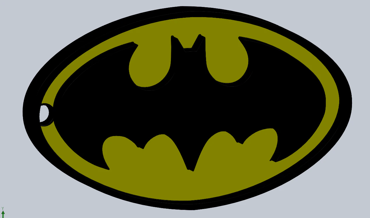 batman keychain 3D Print Model .c4d .max .obj .3ds .fbx .stl .blend 