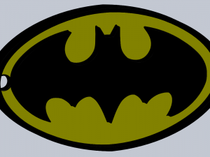 batman keychain Model Cetak 3D