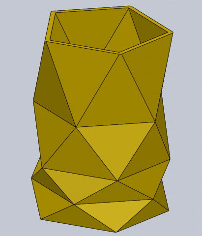 pentagonal pen holder 3D-Druckmodell .c4d .max .obj .3ds .fbx .stl .blend 