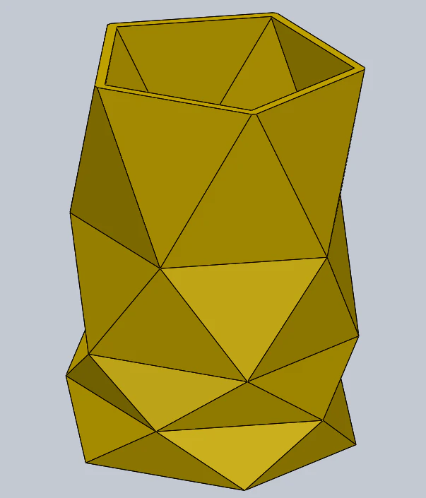 pentagonal pen holder 3D Print Model .c4d .max .obj .3ds .fbx .stl .blend 