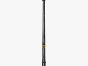 cast iron antique street light lamp crown with 5 luminaries 3D Model