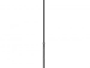 cast iron street light lamp with 4 luminaries 3D Model