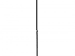 cast iron street light lamp with 4 luminaries Model 3D