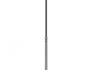 cast iron street light lamp with 4 luminaries 3D Model