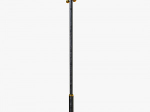 cast iron street light lamp with 2 luminaries Modèle 3D