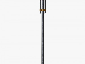 modern cast iron street light lamp with 2 luminaries 3D Модель