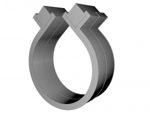 blue lapis silver ring Modello 3D