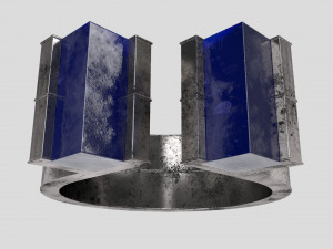 blue lapis silver ring Modello 3D