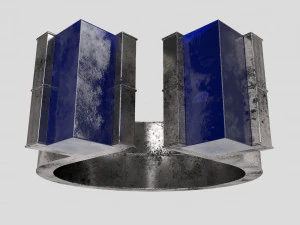 blue lapis silver ring 3D Model