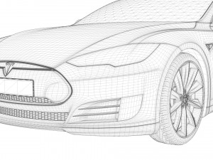 tesla model s 3Dモデル