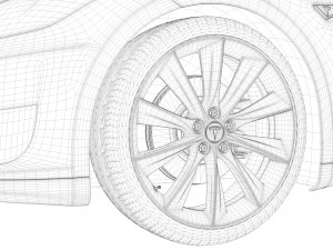 tesla model s 3Dモデル