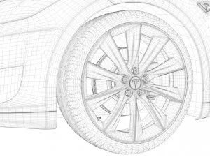 modello tesla s Modello 3D