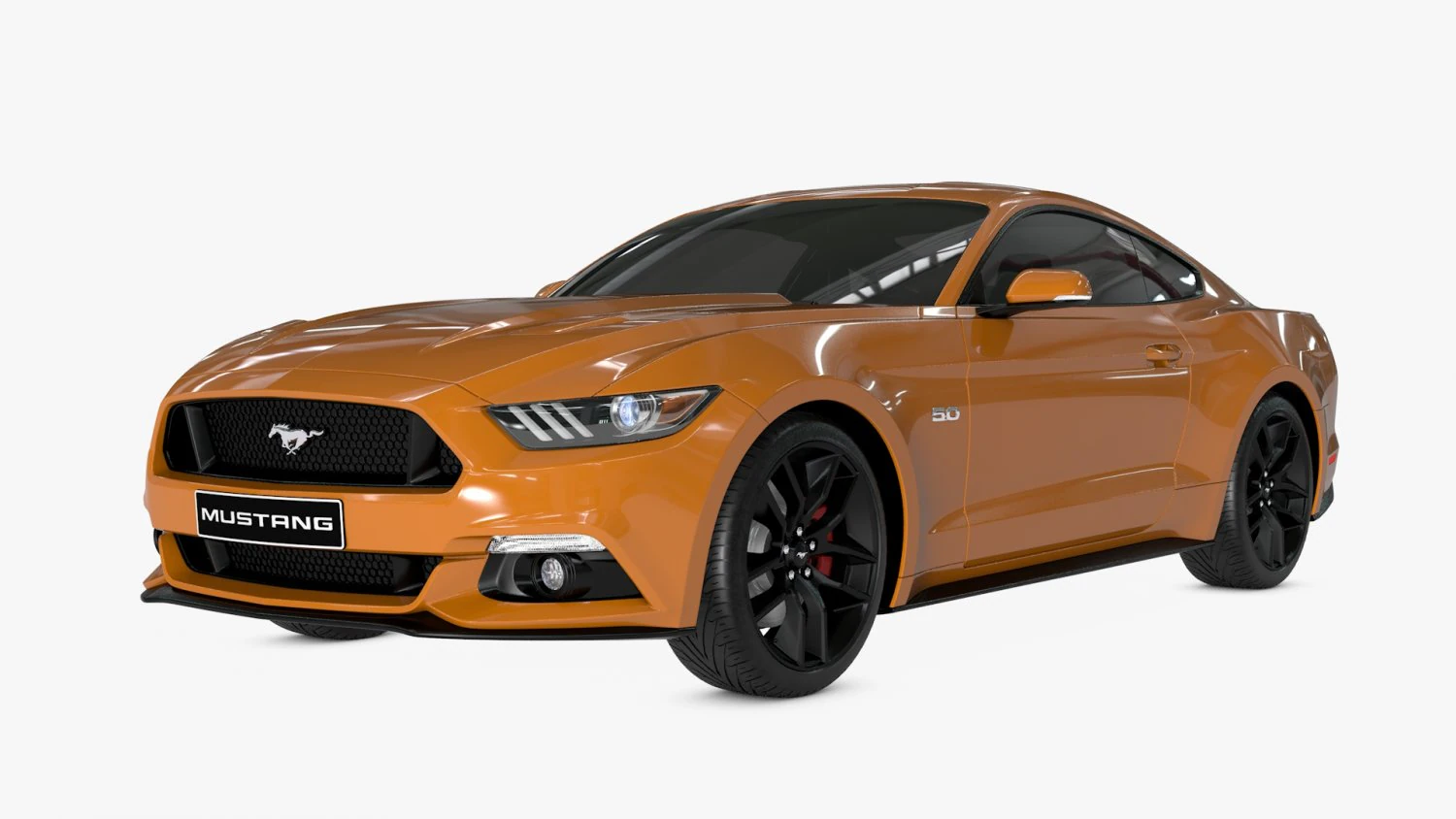 mustang gt 2017 3D Model .c4d .max .obj .3ds .fbx .stl .blend