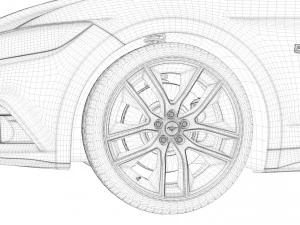 mustang gt 2017 3D Model