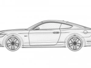 mustang gt 2017 3D Model