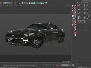 mustang gt 2017 3D Model