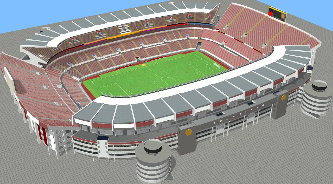 OldStadium 3 fictício - Arena do Clube de Futebol Modelo 3D .c4d .max .obj .3ds .fbx .stl .blend