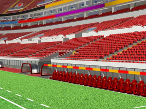 OldStadium 3 fict&iacute;cio - Arena do Clube de Futebol Modelo 3D