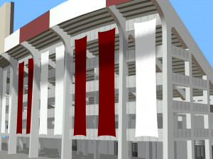 Fictional OldStadium 3 - Football Club Arena Model 3D