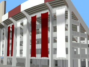 OldStadium 3 fict&iacute;cio - Arena do Clube de Futebol Modelo 3D