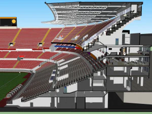 OldStadium 3 fict&iacute;cio - Arena do Clube de Futebol Modelo 3D
