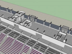 fictional old stadium 2 - national rugby arena 3D Model