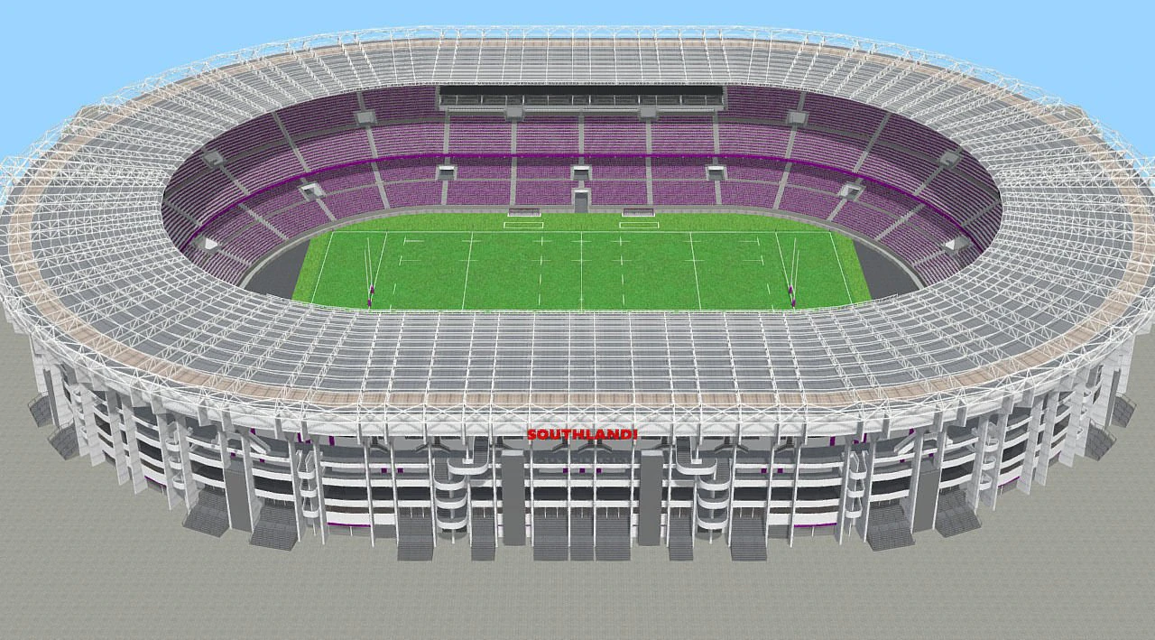 fictional old stadium 2 - national rugby arena 3D Model .c4d .max .obj .3ds .fbx .stl .blend 