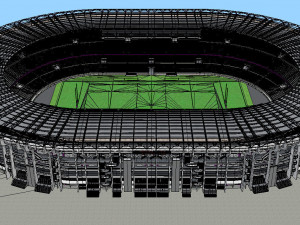 fictional old stadium 2 - national rugby arena 3D 모델
