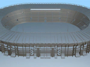 fictional old stadium 2 - national rugby arena 3D Model