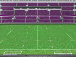 fictional old stadium 2 - national rugby arena 3D Model
