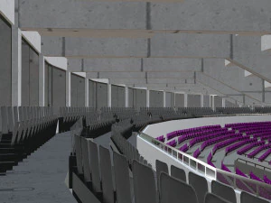 fictional old stadium 2 - national rugby arena 3D Model