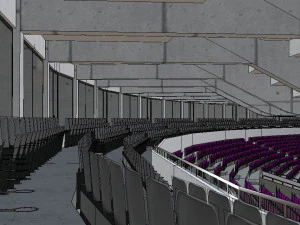 fictional old stadium 2 - national rugby arena 3D Model