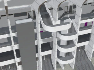 fictional old stadium 2 - national rugby arena 3D Model
