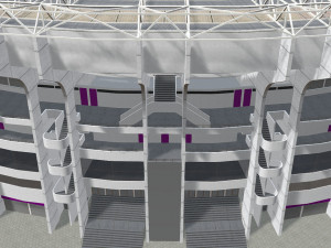 fictional old stadium 2 - national rugby arena 3D 모델