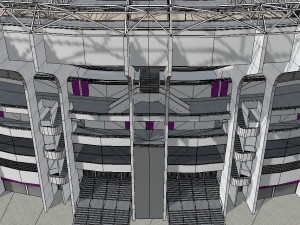fictional old stadium 2 - national rugby arena 3D 모델