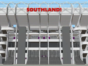 fictional old stadium 2 - national rugby arena 3D Model