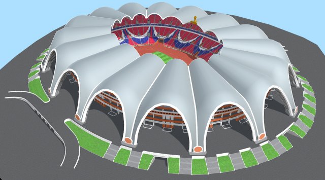 Biggest stadium in the world - rungrado 1st of may 3D 모델 .c4d .max .obj .3ds .fbx .stl .blend 