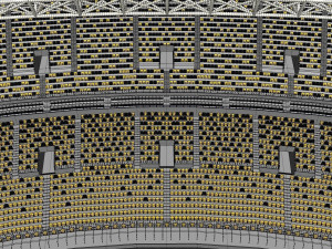 fictionald old stadium 1 - bowl with new roof 3D Model