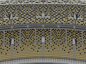 fictionald old stadium 1 - bowl with new roof 3D Model