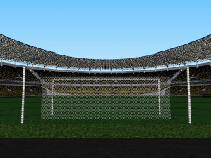 fictionald old stadium 1 - bowl with new roof 3D Model