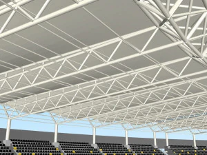fictionald old stadium 1 - bowl with new roof 3D Model